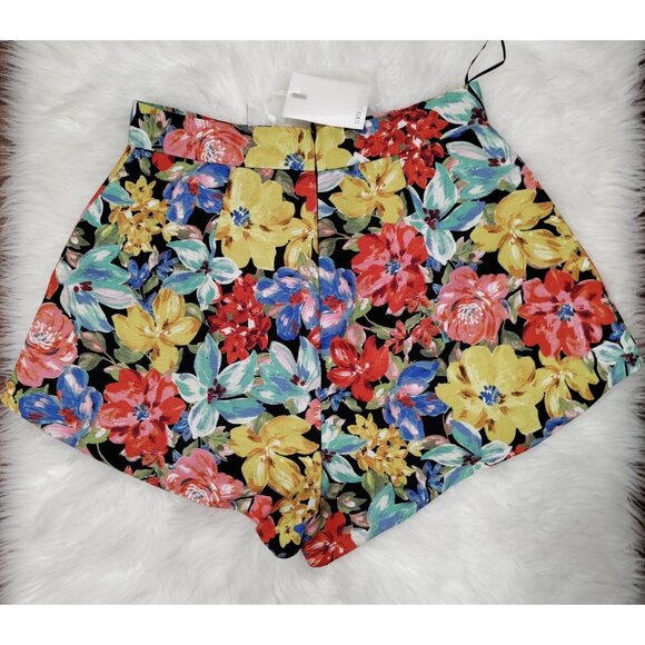 C/MEO Collective Black/Multi Floral High Waist Thinking Of Short Size M, NWT - Picture 3 of 14